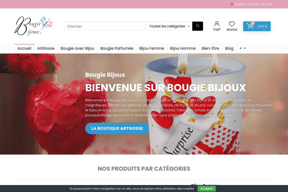 Bougie bijoux
