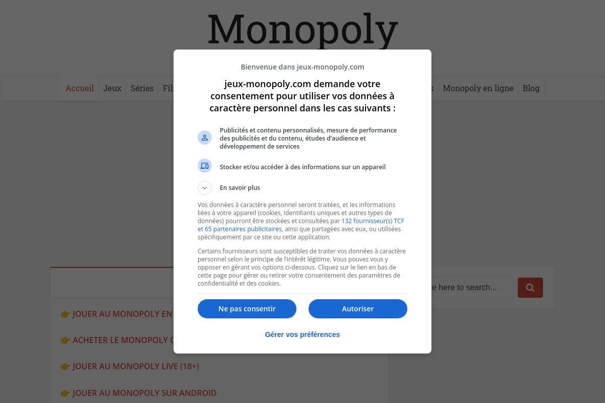 Jeux Monopoly