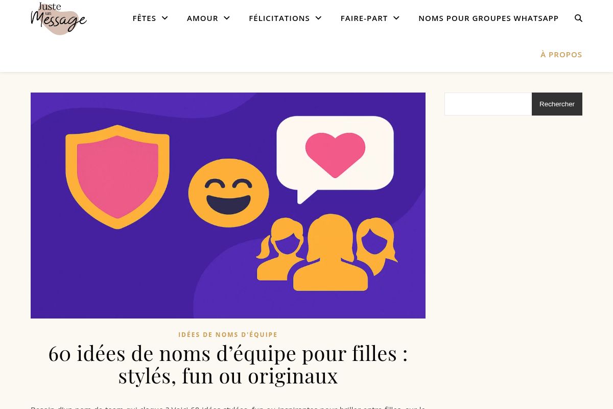 Juste un message