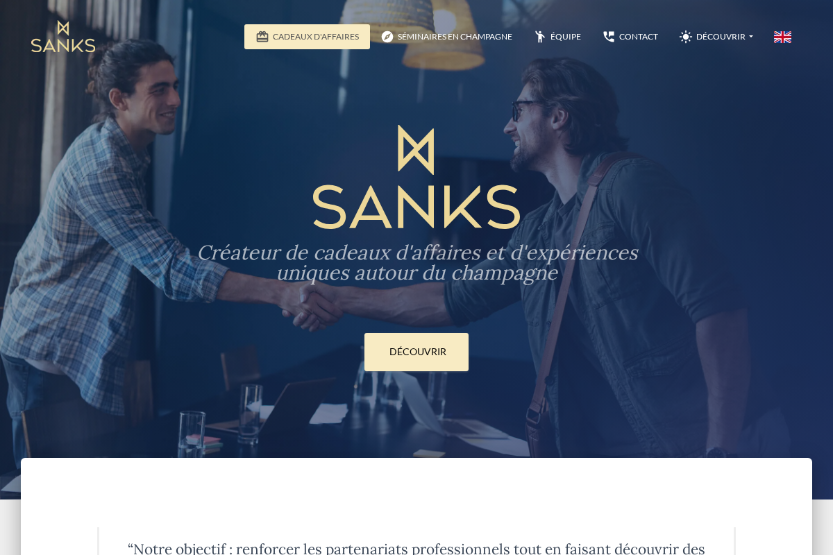 SANKS Cadeaux d'affaires BtoB